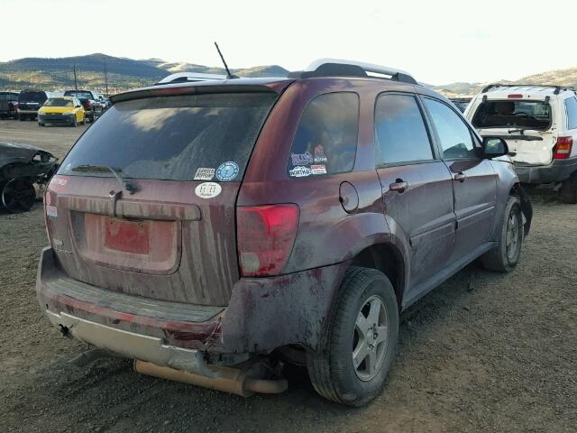 2CKDL63F476061597 - 2007 PONTIAC TORRENT MAROON photo 4