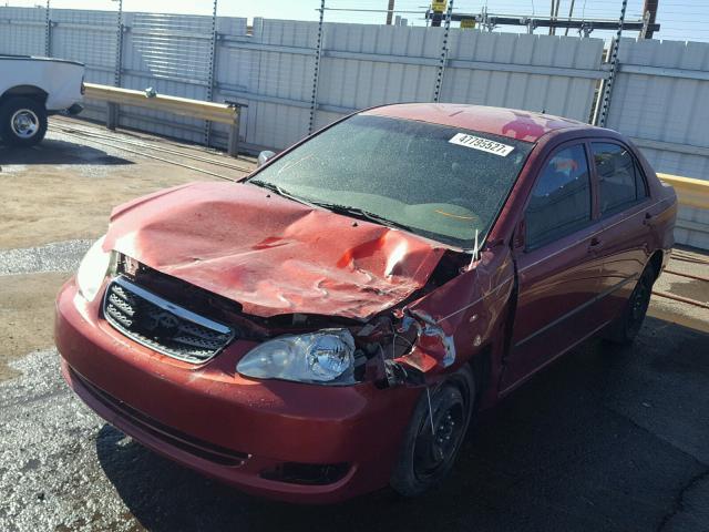 JTDBR32E970112430 - 2007 TOYOTA COROLLA CE RED photo 2