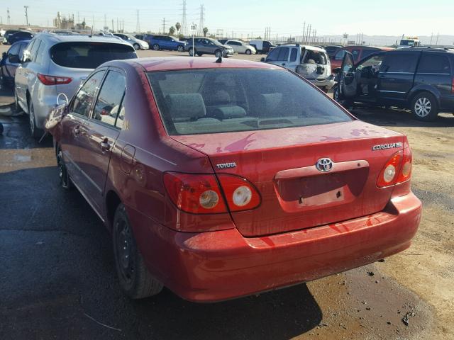 JTDBR32E970112430 - 2007 TOYOTA COROLLA CE RED photo 3