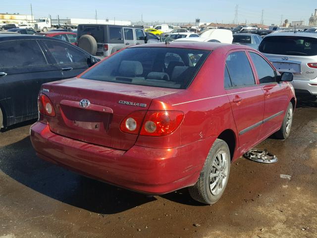 JTDBR32E970112430 - 2007 TOYOTA COROLLA CE RED photo 4