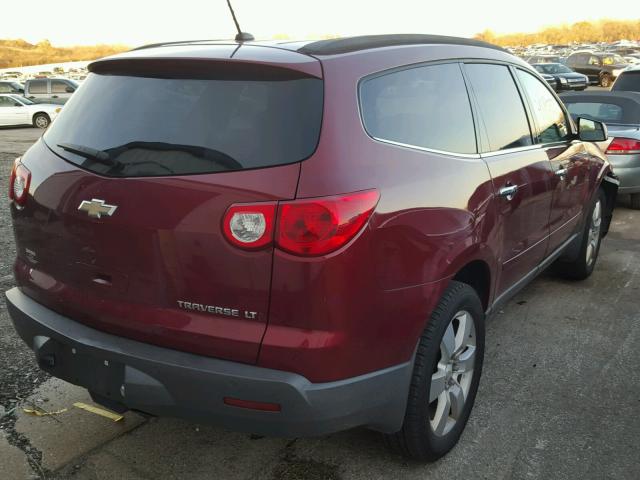 1GNKRGED8BJ101990 - 2011 CHEVROLET TRAVERSE L BURGUNDY photo 4