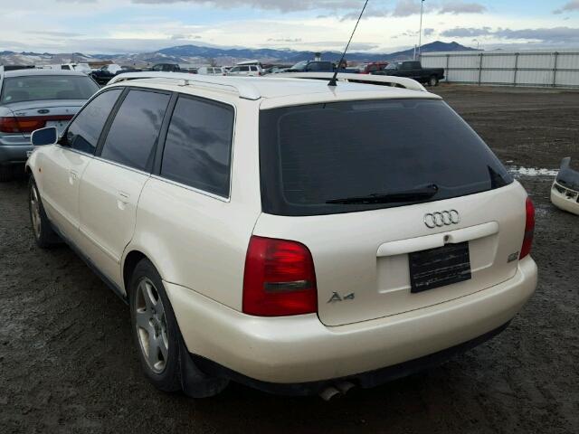 WAUGD28DXWA113363 - 1998 AUDI A4 2.8 AVA WHITE photo 3