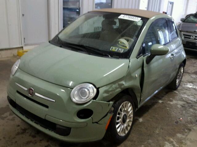 3C3CFFDR8DT742716 - 2013 FIAT 500 POP GREEN photo 2