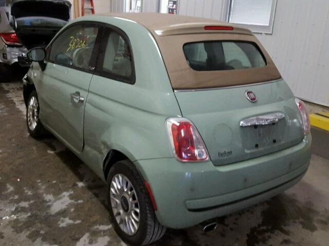 3C3CFFDR8DT742716 - 2013 FIAT 500 POP GREEN photo 3