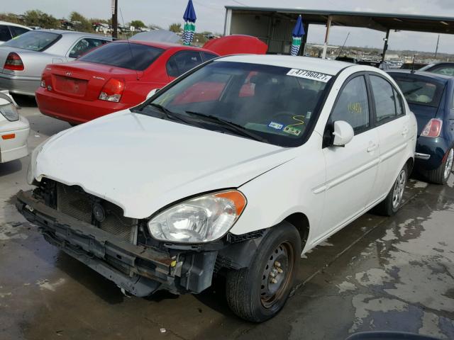 KMHCN46C19U338113 - 2009 HYUNDAI ACCENT GLS WHITE photo 2