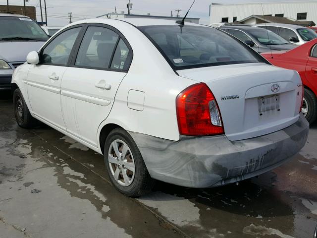 KMHCN46C19U338113 - 2009 HYUNDAI ACCENT GLS WHITE photo 3