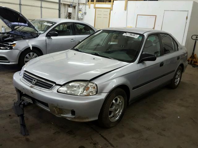 1HGEJ6679XL060539 - 1999 HONDA CIVIC LX SILVER photo 2