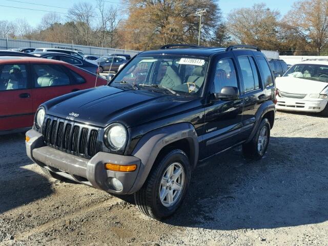 1J4GL48K24W230364 - 2004 JEEP LIBERTY SP BLACK photo 2