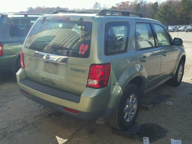 4F2CZ02Z08KM16922 - 2008 MAZDA TRIBUTE I GREEN photo 4