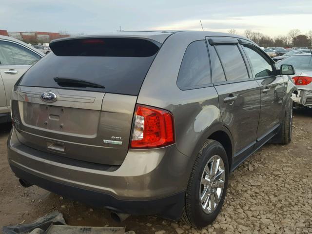 2FMDK3J9XDBB29101 - 2013 FORD EDGE SEL GRAY photo 4