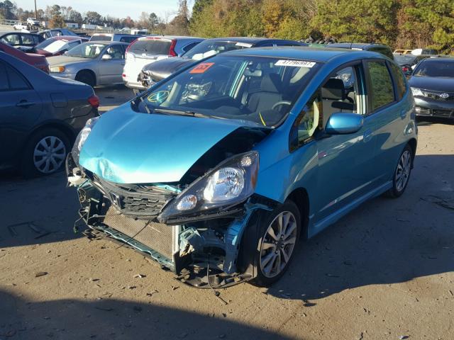 JHMGE8H64DC041516 - 2013 HONDA FIT SPORT BLUE photo 2