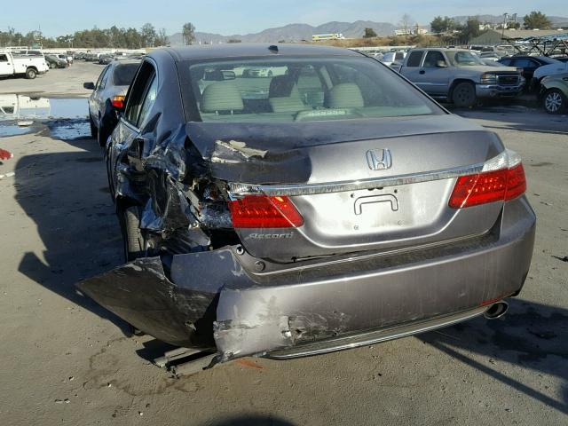 1HGCR2F87DA228123 - 2013 HONDA ACCORD EXL GRAY photo 3