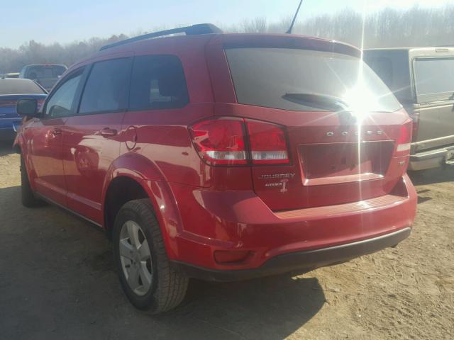 3C4PDCBBXCT353890 - 2012 DODGE JOURNEY SX RED photo 3