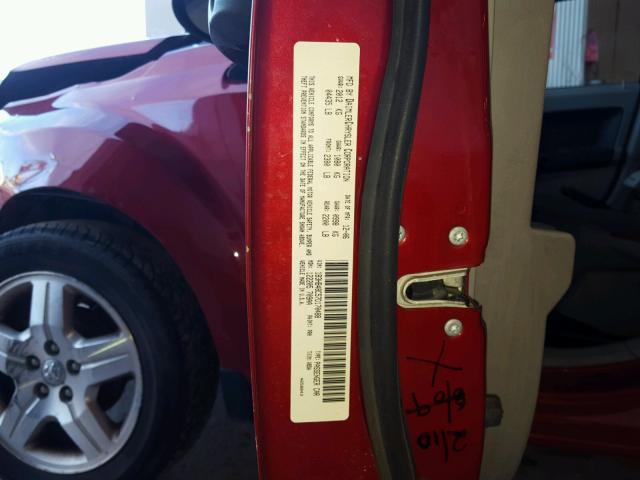 1B3HB48C57D170488 - 2007 DODGE CALIBER SX RED photo 10