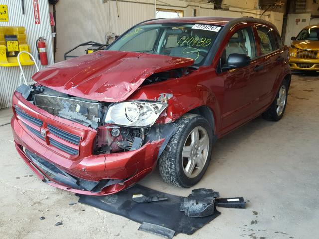 1B3HB48C57D170488 - 2007 DODGE CALIBER SX RED photo 2