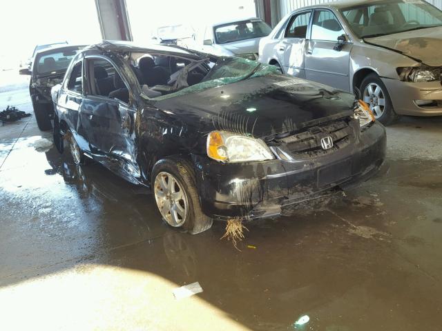 1HGEM22983L046617 - 2003 HONDA CIVIC EX BLACK photo 1