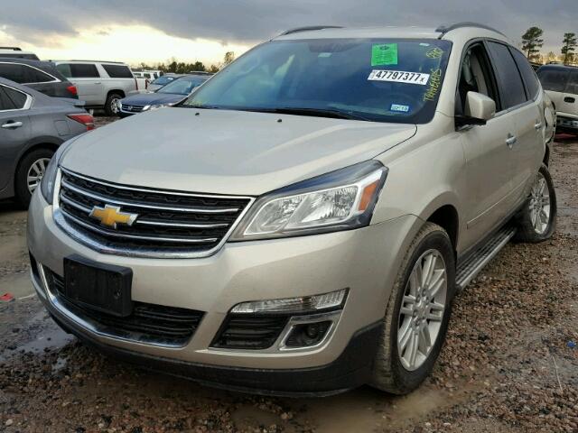 1GNKRGKD7EJ224835 - 2014 CHEVROLET TRAVERSE L GOLD photo 2