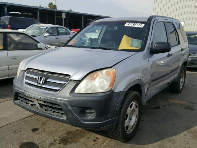 JHLRD68525C010892 - 2005 HONDA CR-V LX SILVER photo 2