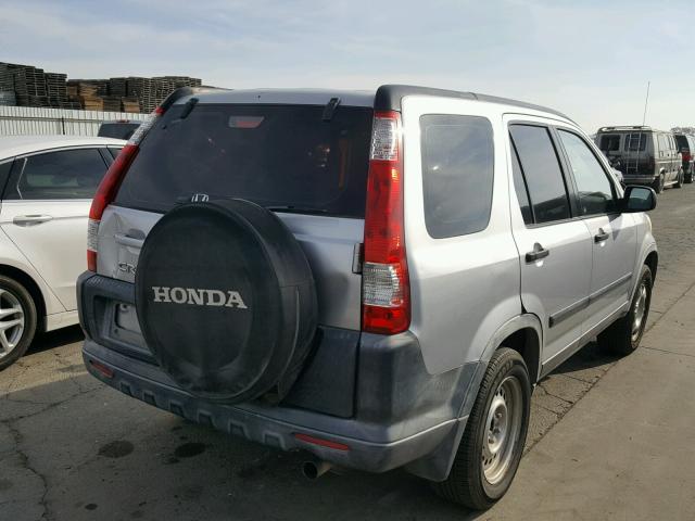 JHLRD68525C010892 - 2005 HONDA CR-V LX SILVER photo 4