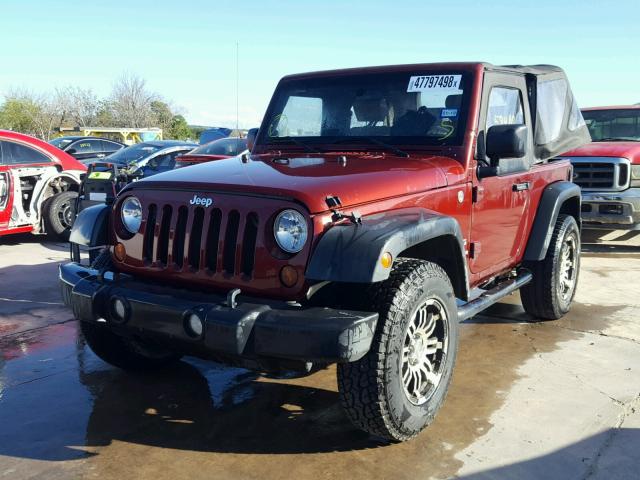 1J4AA2D11AL154775 - 2010 JEEP WRANGLER S MAROON photo 2