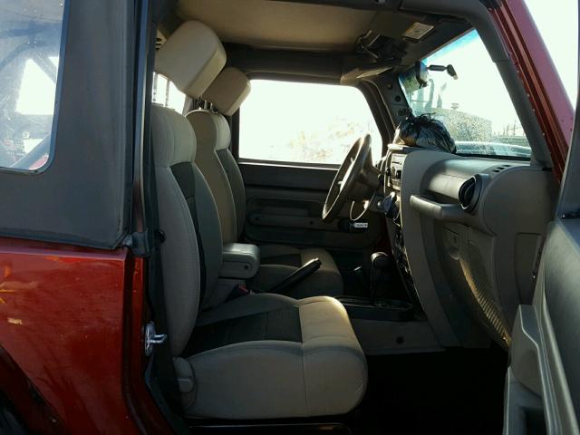 1J4AA2D11AL154775 - 2010 JEEP WRANGLER S MAROON photo 5