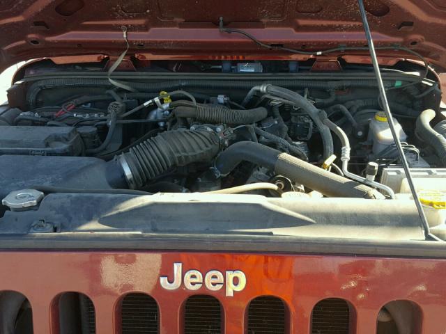 1J4AA2D11AL154775 - 2010 JEEP WRANGLER S MAROON photo 7