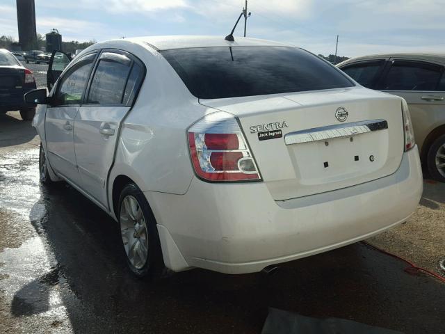 3N1AB6AP9AL663233 - 2010 NISSAN SENTRA 2.0 WHITE photo 3