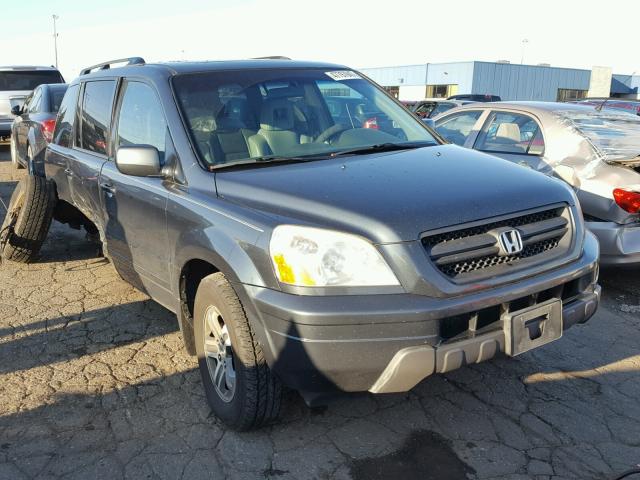 5FNYF18665B009987 - 2005 HONDA PILOT EXL BLUE photo 1