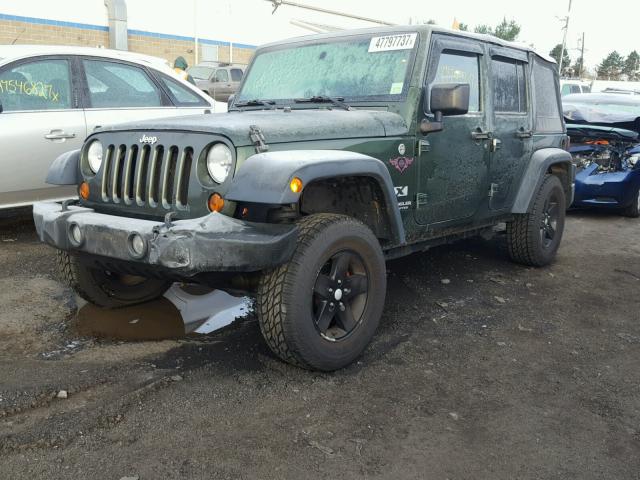 1J4GA39138L567994 - 2008 JEEP WRANGLER U GREEN photo 2