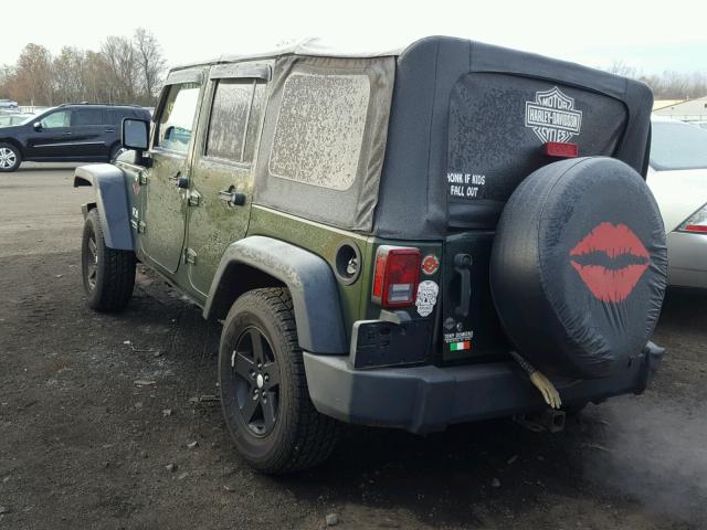 1J4GA39138L567994 - 2008 JEEP WRANGLER U GREEN photo 3