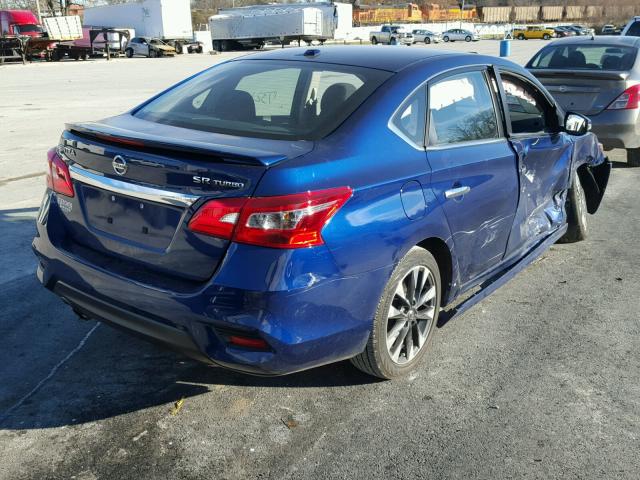 3N1CB7AP5HY220623 - 2017 NISSAN SENTRA SR BLUE photo 4