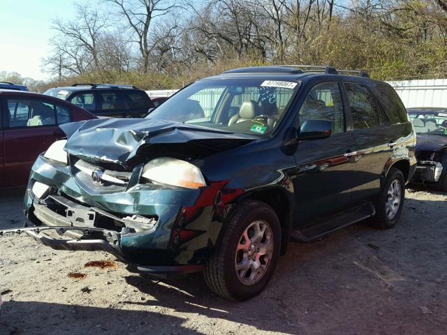 2HNYD18621H517152 - 2001 ACURA MDX TOURIN GREEN photo 2