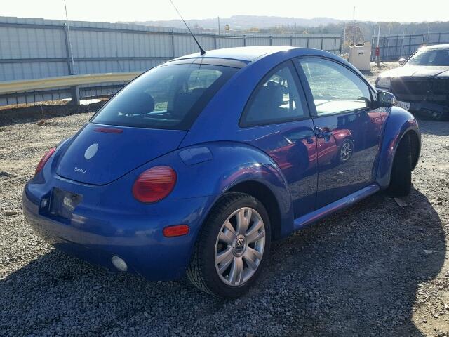 3VWCD21C03M440403 - 2003 VOLKSWAGEN NEW BEETLE 蓝色 照片 4
