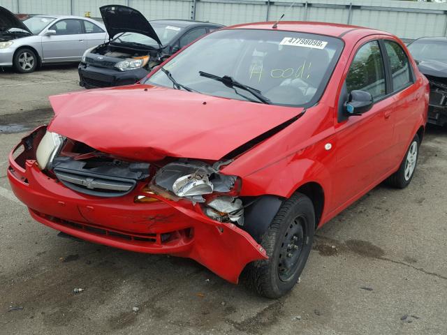 KL1TD56696B617735 - 2006 CHEVROLET AVEO BASE Қызыл фото 2
