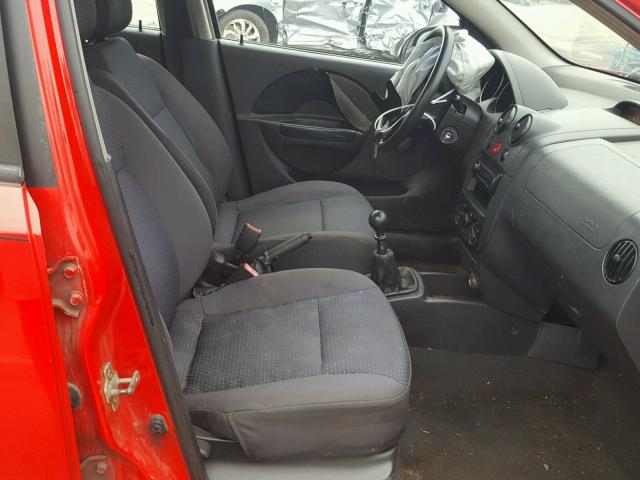 KL1TD56696B617735 - 2006 CHEVROLET AVEO BASE Қызыл фото 5