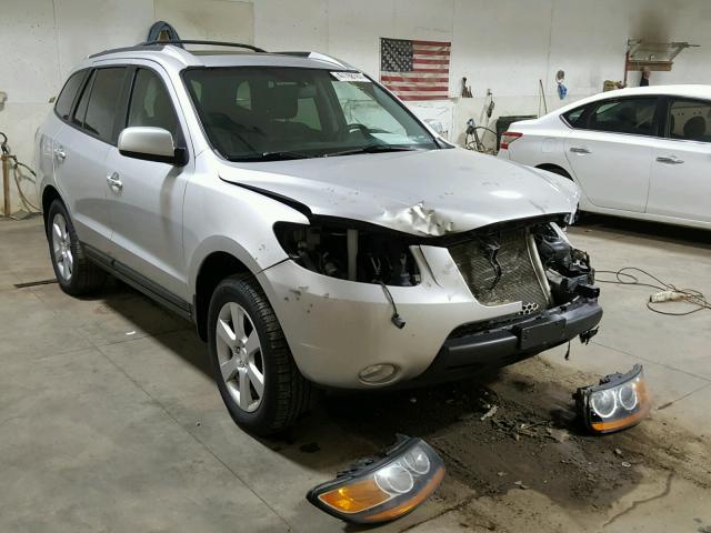 5NMSH73EX8H197286 - 2008 HYUNDAI SANTA FE S SILVER photo 1