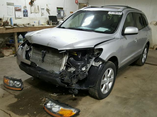 5NMSH73EX8H197286 - 2008 HYUNDAI SANTA FE S SILVER photo 2