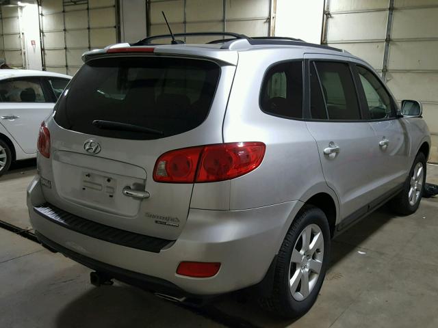 5NMSH73EX8H197286 - 2008 HYUNDAI SANTA FE S SILVER photo 4