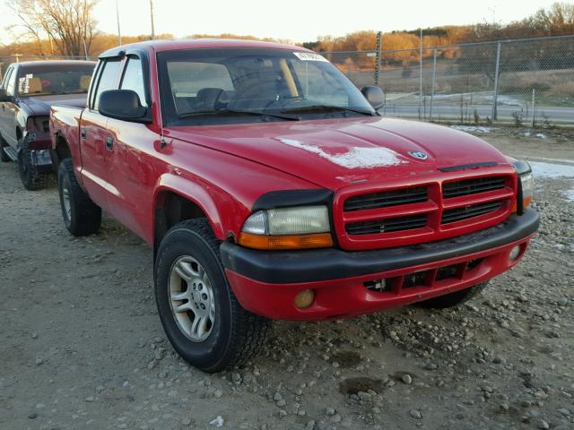 1B7HG38N02S540505 - 2002 DODGE DAKOTA QUA RED photo 1