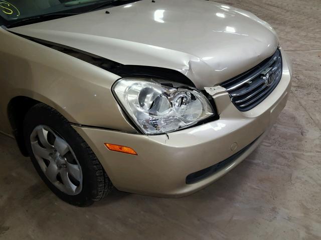 KNAGE123585241495 - 2008 KIA OPTIMA LX GOLD photo 9