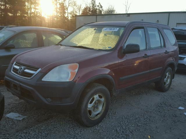 JHLRD78424C035139 - 2004 HONDA CR-V LX RED photo 2