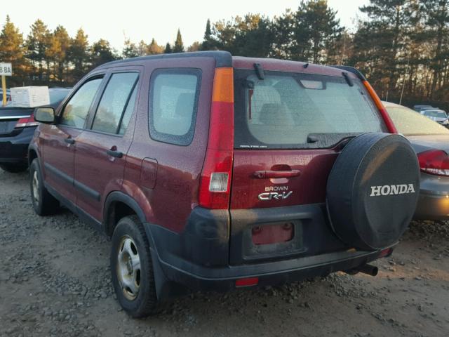 JHLRD78424C035139 - 2004 HONDA CR-V LX RED photo 3