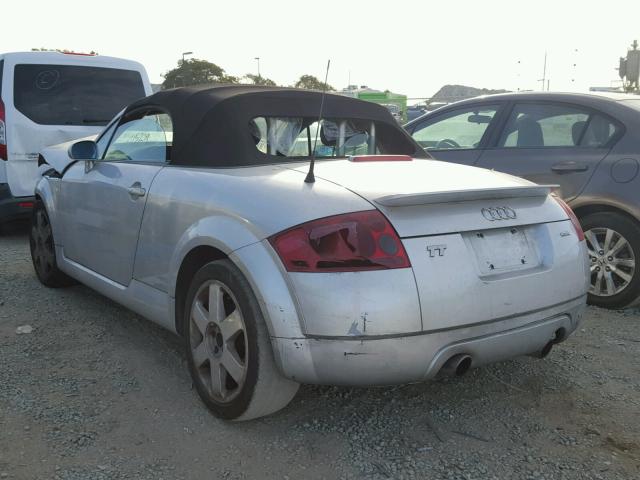 TRUUT28N721000214 - 2002 AUDI TT QUATTRO SILVER photo 3