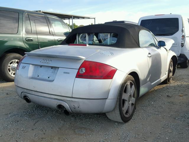 TRUUT28N721000214 - 2002 AUDI TT QUATTRO SILVER photo 4