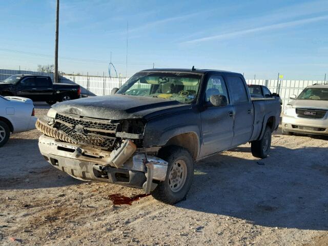 1GCHK23D26F200357 - 2006 CHEVROLET SILVERADO BLACK photo 2