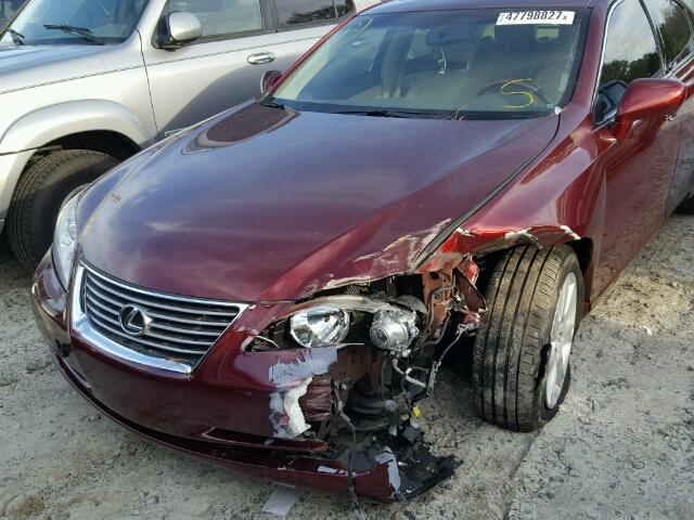 JTHBJ46G382182387 - 2008 LEXUS ES 350 MAROON photo 9