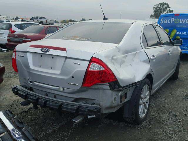 3FAHP0JGXCR333438 - 2012 FORD FUSION SEL GRAY photo 4