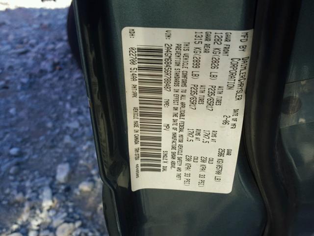 2A4GM68456R788487 - 2006 CHRYSLER PACIFICA T TEAL photo 10