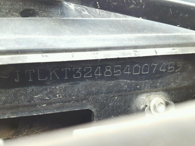 JTLKT324854007459 - 2005 TOYOTA SCION XB შავი ფოტო 10