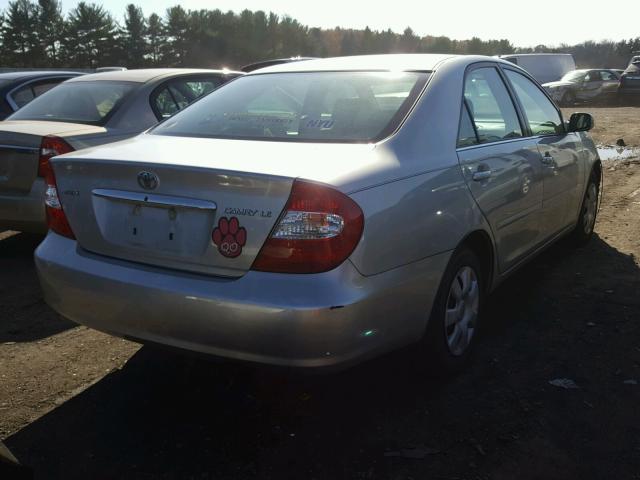 4T1BE32K84U807581 - 2004 TOYOTA CAMRY LE SILVER photo 4